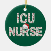 Personalisierte ICU Nurse Gemustert Trendy Keramik Ornament (Vorne)