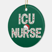 Personalisierte ICU Nurse Gemustert Trendy Keramik Ornament (Links)