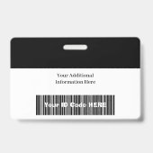 Personalisierte ID-Markierung mit Strichcode, Logo Ausweis (Back)