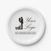 Personalisierte Idee für Hochzeiten Pappteller (Vorderseite)