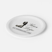 Personalisierte Idee für Hochzeiten Pappteller (Schrägansicht)