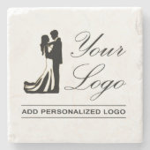 Personalisierte Idee für Hochzeiten Steinuntersetzer (Vorderseite)
