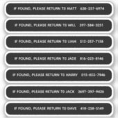 Personalisierte Identifizierung des Pickleball-Pad Aufkleber (Vorderseite)