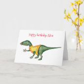 Personalisierte Iguanadon-Geburtstagskarte Karte (Gelbe Blume)