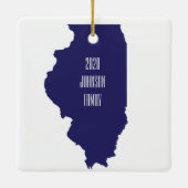Personalisierte Illinois Weihnachtsschmuck (Rückseite)