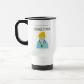 Personalisierte Illustration blonde Nurse Vielen D Reisebecher (Links)