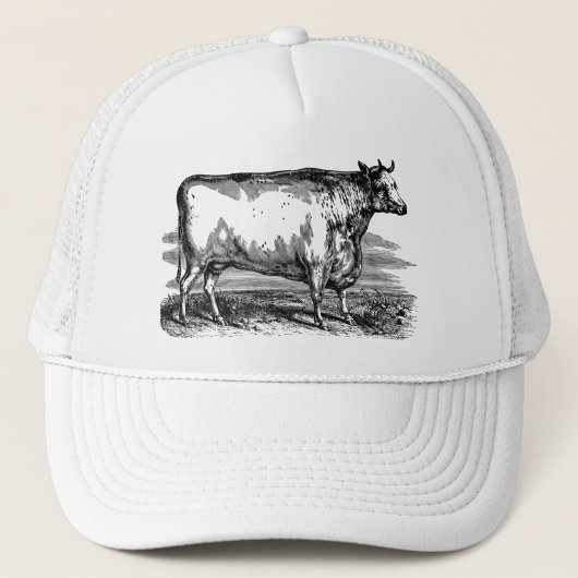 Personalisierte Illustration Vintage Truckerkappe (Vorderseite)