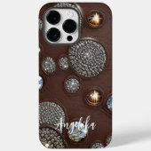 Personalisierte Imitat Leather Abstrakt Minimalist Case-Mate iPhone Hülle (Rückseite)