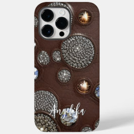 Personalisierte Imitat Leather Abstrakt Minimalist Case-Mate iPhone 14 Pro Max Hülle