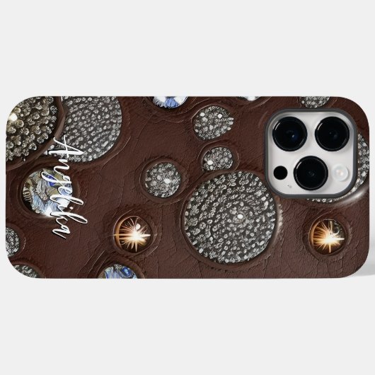 Personalisierte Imitat Leather Abstrakt Minimalist Case-Mate iPhone Hülle (Rückseite (Horizontal))