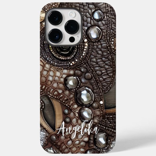 Personalisierte Imitat Leather Abstrakt Minimalist Case-Mate iPhone Hülle (Rückseite)