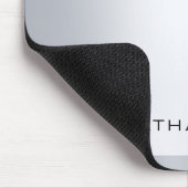 Personalisierte Imitat Silver Metallic Look Monogr Mousepad (Ecke)