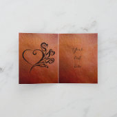 Personalisierte Imitate 3. Hochzeitstag Karte (Innenseite)