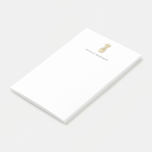 Personalisierte Imitate Ananas Post-it Klebezettel (angewinkelt)