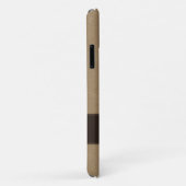 Personalisierte Imitate Beige Leather Case-Mate iPhone Hülle (Hinten/Rechts)