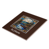 Personalisierte Imitate Bleiglas Kanuwelt Fliese (Seite)