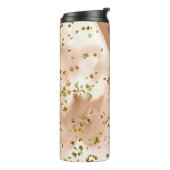 Personalisierte Imitate Gold Brown & Pink Thermosbecher