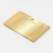 Personalisierte Imitate Gold Elegante Moderne Mono Post-it Klebezettel (angewinkelt)