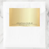 Personalisierte Imitate Gold-Metallic-Look Hinzufü Rechteckiger Aufkleber (Tasche)