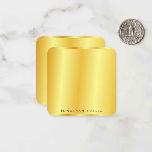 Personalisierte Imitate Gold Metallic Look Templat Mitteilungskarte (Vorderseite/Rückseite Beispiel)