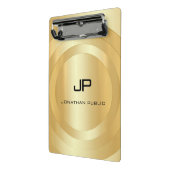 Personalisierte Imitate Gold Monogram Template Ele Mini Klemmbrett (Gewinkelt2)