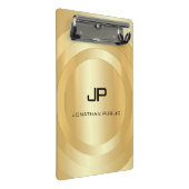 Personalisierte Imitate Gold Monogram Template Ele Mini Klemmbrett (Schrägansicht)