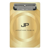 Personalisierte Imitate Gold Monogram Template Ele Mini Klemmbrett (Vorderseite)