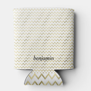 Personalisierte Imitate Gold Zig-Zag Muster Dosenkühler