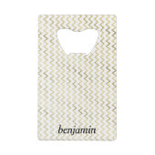 Personalisierte Imitate Gold Zig-Zag Muster Geldbeutel Flaschenöffner (Rückseite)