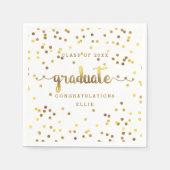 Personalisierte Imitate Goldene Foil Confetti Absc Serviette (Vorderseite)