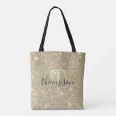 Personalisierte Imitate Goldverpackung Glitzer Tot Tasche (Rückseite)