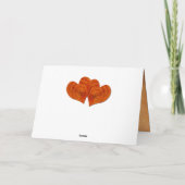 Personalisierte Imitate Holz 5. Hochzeitstag Karte (Rückseite)