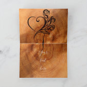 Personalisierte Imitate Holz 5. Hochzeitstag Karte (Innenseite)