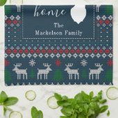 Personalisierte Imitate Knittern Muster Weihnachte Geschirrtuch (Gefaltet)