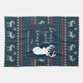 Personalisierte Imitate Knittern Muster Weihnachte Geschirrtuch (Horizontal)