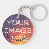 Personalisierte Imitate Leather 3-jähriges Geschen Schlüsselanhänger (Rückseite)