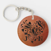 Personalisierte Imitate Leather 3-jähriges Geschen Schlüsselanhänger (Vorderseite)