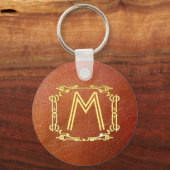 Personalisierte Imitate Leather Keyring Schlüsselanhänger (Vorderseite)