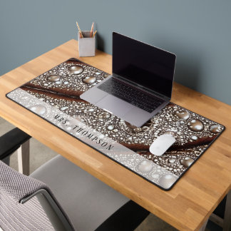 Personalisierte Imitate Leather Kristall Schreibtischunterlage