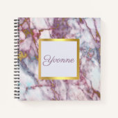 Personalisierte Imitate Marble Sketchbook Notizblock (Vorderseite)
