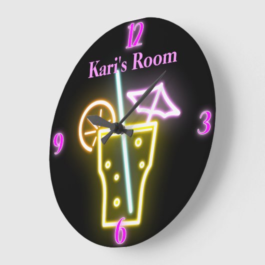 Personalisierte Imitate Neonuhr Große Wanduhr (Winkel)