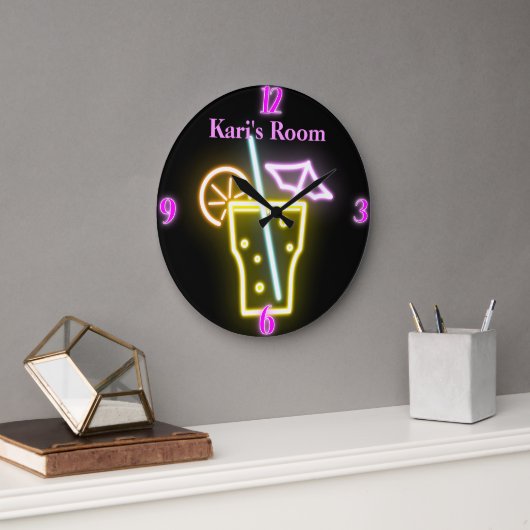 Personalisierte Imitate Neonuhr Große Wanduhr (Büro)