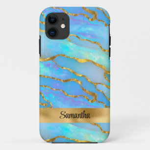 Personalisierte Imitate Opal Stone und Gold Case-Mate iPhone Hülle