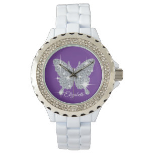 Personalisierte Imitate Rautenschmetterlingswache Armbanduhr