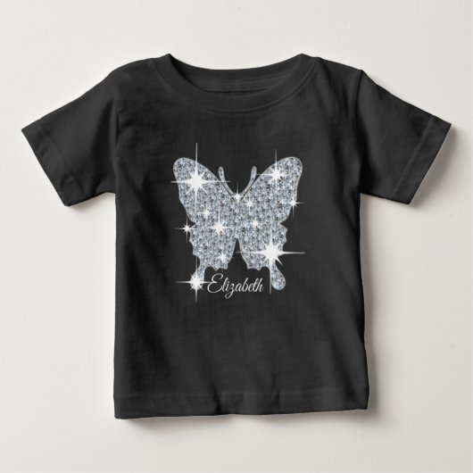 personalisierte Imitate Rautensparkschmetterling  Baby T-shirt (Vorderseite)