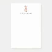 Personalisierte Imitate Rose Ananas Post-it Klebezettel (Vorderseite)