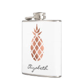 Personalisierte Imitate Rose Gold Foil Ananas Flachmann (Links)