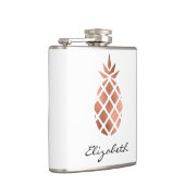 Personalisierte Imitate Rose Gold Foil Ananas Flachmann (Rechts)