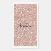 Personalisierte Imitate Rose Gold Glitzer Serviette (Vorderseite)