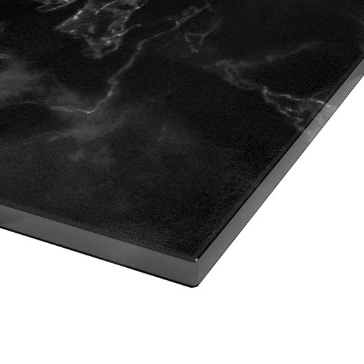 Personalisierte Imitate Schwarz-weiße Marmorschnei Schneidebrett (Ecke)